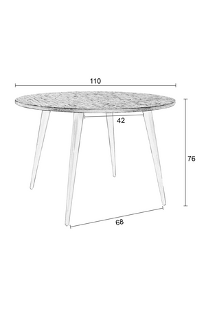 Round Teak Dining Table | DF Mo | OROA.com