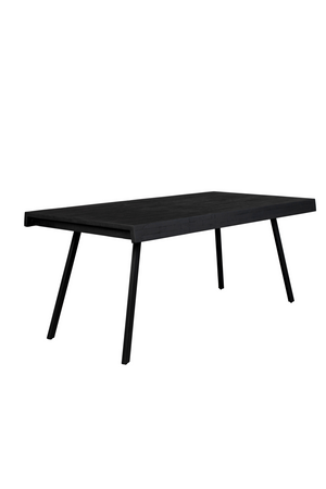 Black Lacquered Teak Dining Table | DF Suri | Oroa.com