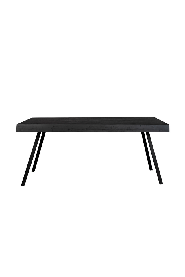 Black Lacquered Teak Dining Table | DF Suri | Oroa.com