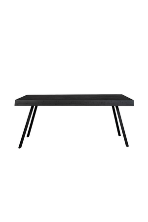 Black Lacquered Teak Dining Table | DF Suri | Oroa.com