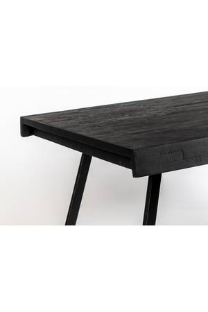Black Lacquered Teak Dining Table | DF Suri | Oroa.com