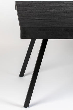 Black Lacquered Teak Dining Table | DF Suri | Oroa.com
