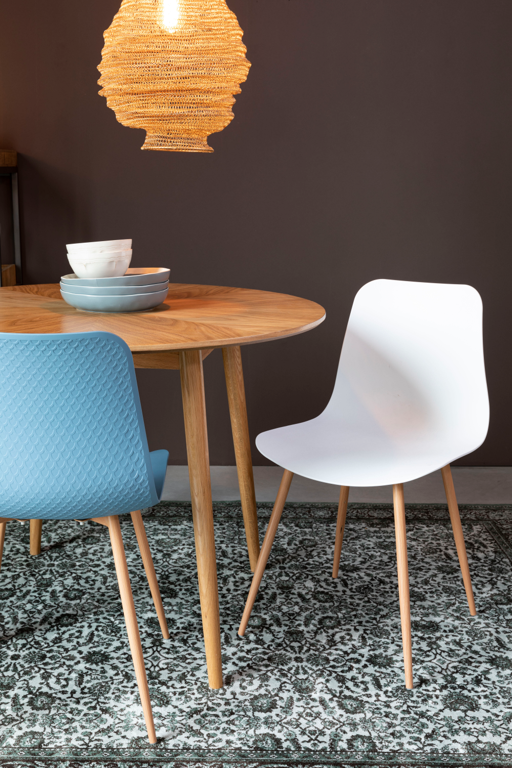 Round Natural Wood Dining Table | DF Fabio | OROA.com