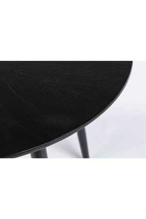 Round Black Wood Dining Table | DF Fabio | Oroatrade.com