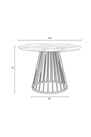 White Marble Pedestal Table | DF Floris | OROA.com