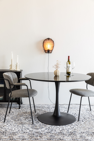Marble Finish Pedestal Dining Table | DF Maru | Oroa.com