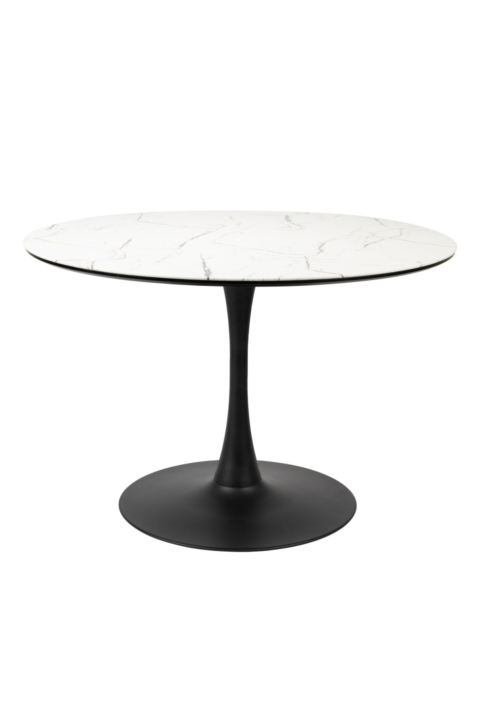 Marble Finish Pedestal Dining Table | DF Maru | Oroa.com
