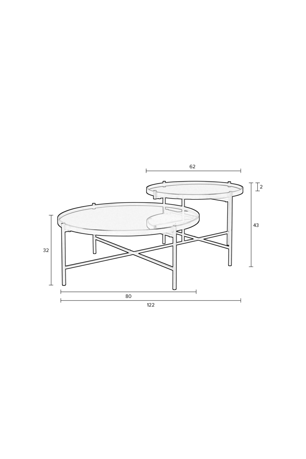 Black Contemporary Coffee Table | DF Li | OROA.com