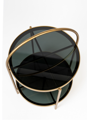 Round Gold Framed Side Table | DF Maeve | OROA.com
