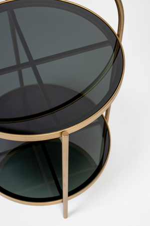 Round Gold Framed Side Table | DF Maeve | OROA.com