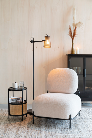 Rattan Accented Side Table | DF Makoto | OROA.com