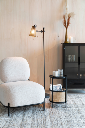 Rattan Accented Side Table | DF Makoto | OROA.com