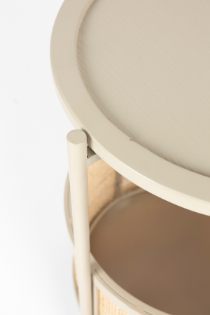 Rattan Accented Side Table | DF Makoto | OROA.com