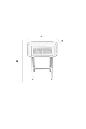 Beige Lacquered Side Table | DF Amaya | OROA.com