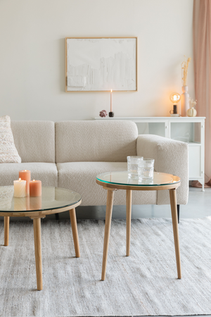 Natural Rattan Modern Side Table | DF Haru | OROA.com