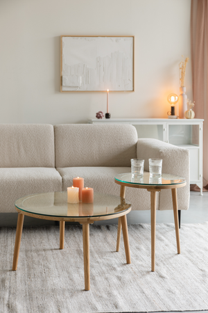 Natural Rattan Modern Coffee Table | DF Haru | OROA.com