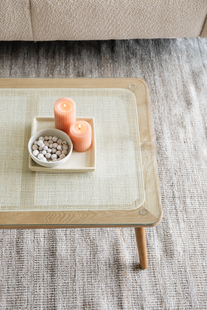 Natural Rattan Modern Coffee Table | DF Haru | OROA.com