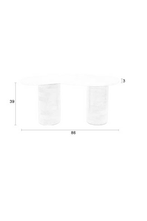 Marble Organic Coffee Table | DF Peli | OROA.com