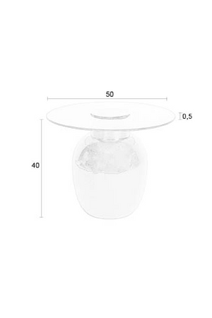 Glass Modern Side Table | DF Mohra | OROA.com