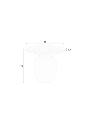 Beige Modern Side Table | DF Karula | OROA.com