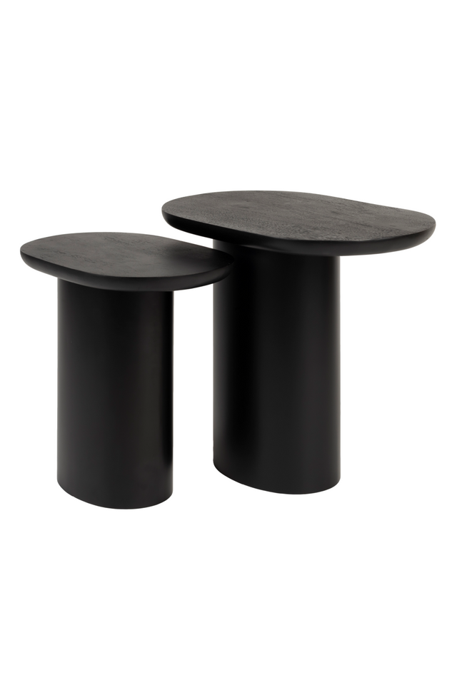 Black Mango Wood Side Tables (2) | DF Bela | OROA.com