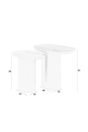Black Mango Wood Side Tables (2) | DF Bela | OROA.com