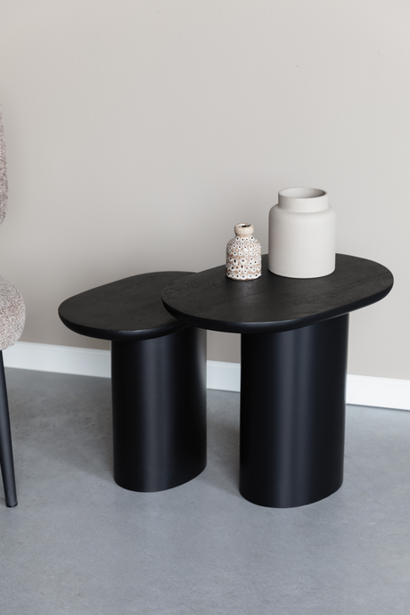 Black Mango Wood Side Tables (2) | DF Bela | OROA.com
