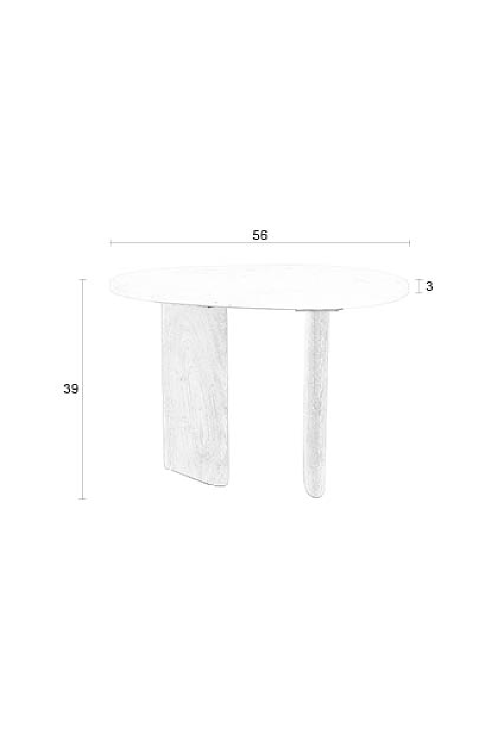 Acacia Leg Side Table | DF Tanda | OROA.com
