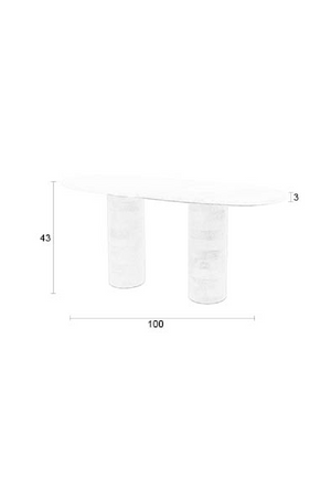 Marble Oval Coffee Table | DF Kouk | OROA.com