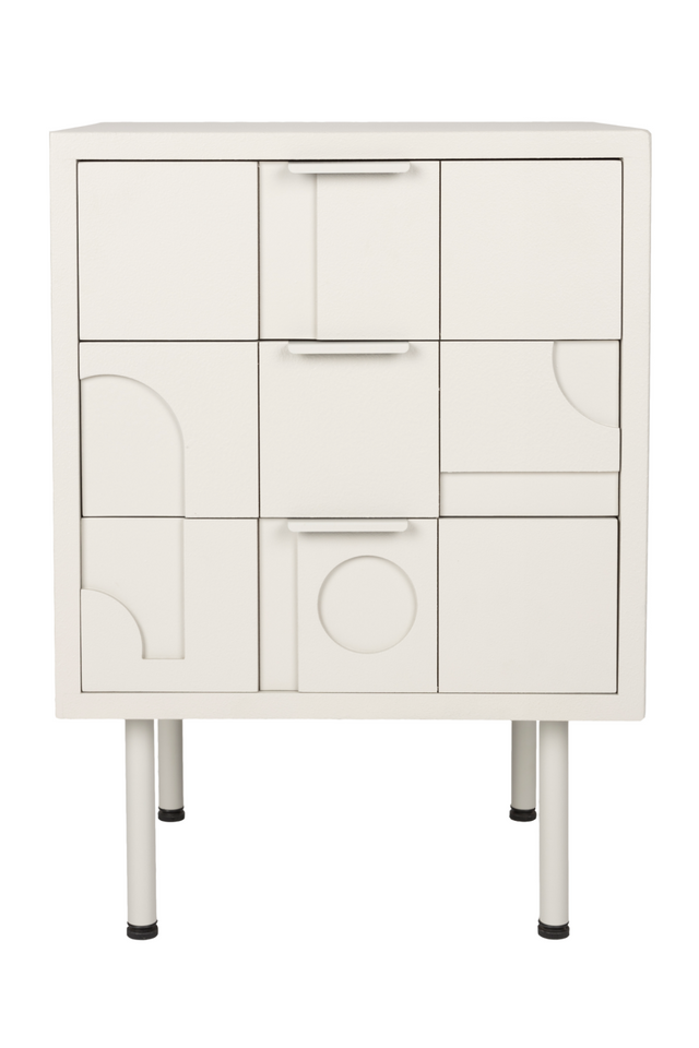 White Wooden Bedstand | DF Funk | OROA.com