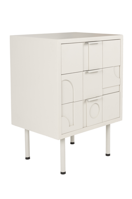 White Wooden Bedstand | DF Funk | OROA.com