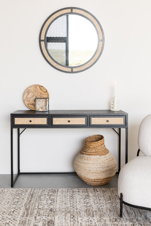 Modern Black Wood Console Table | DF Guuji | OROA.com