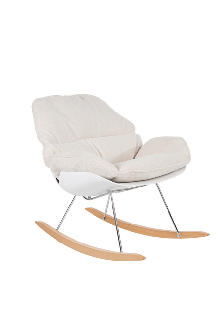 White Upholstered Rocking Chair | DF Rocky | OROA.com