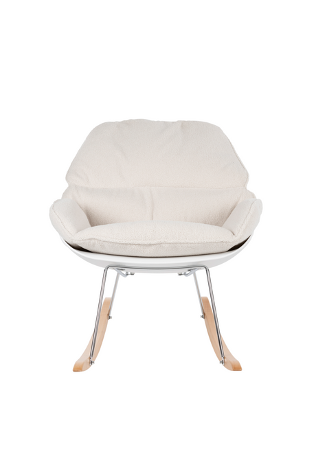 White Upholstered Rocking Chair | DF Rocky | OROA.com