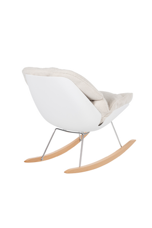 White Upholstered Rocking Chair | DF Rocky | OROA.com