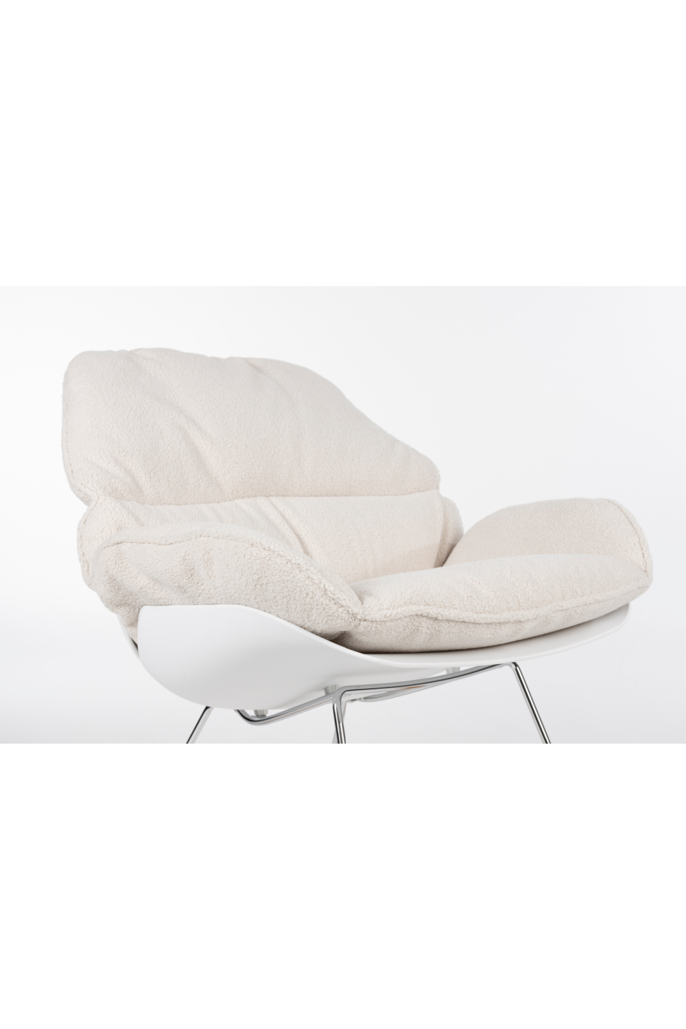 White Upholstered Rocking Chair | DF Rocky | OROA.com
