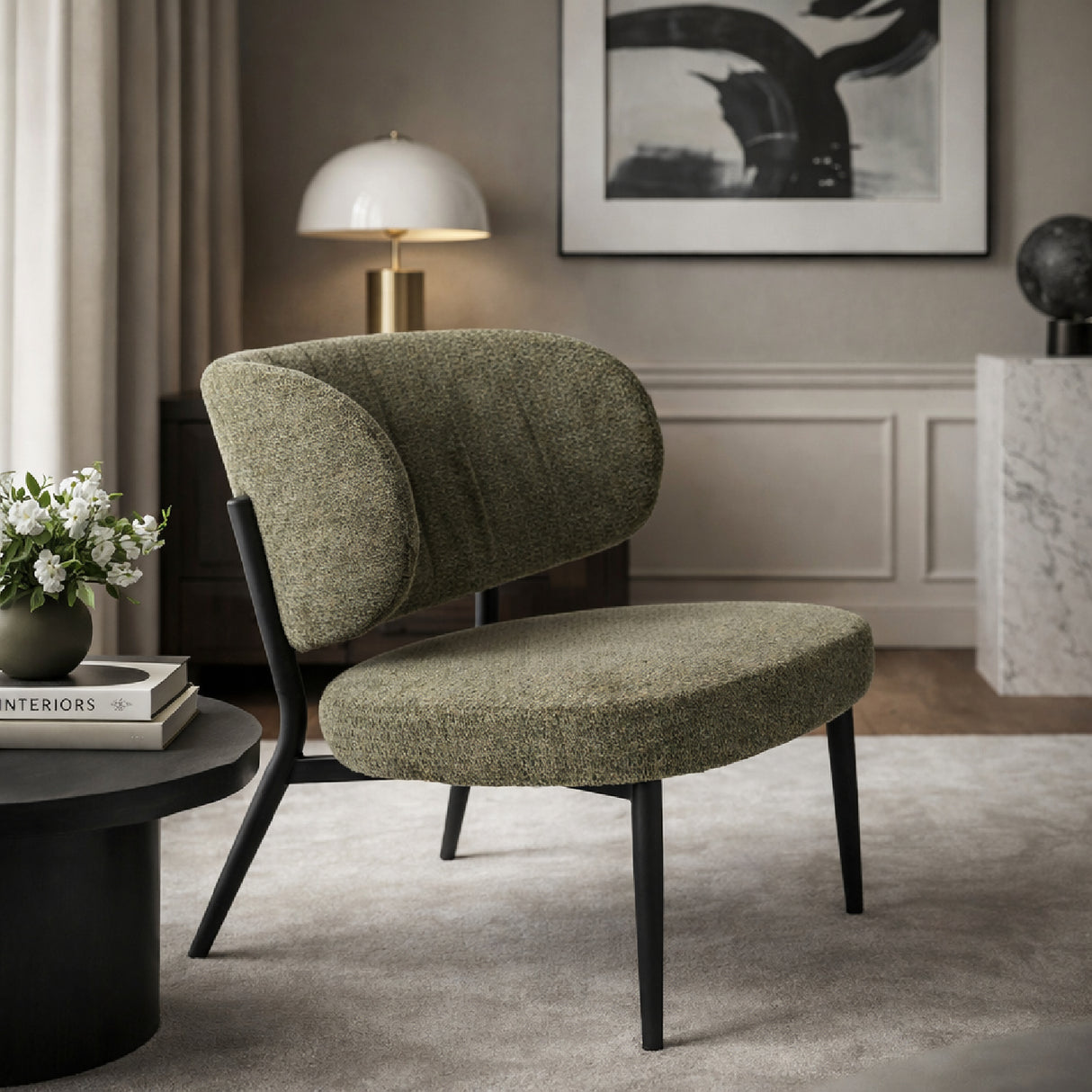   Curved-Back Lounge Chairs (2) | Oroa.com