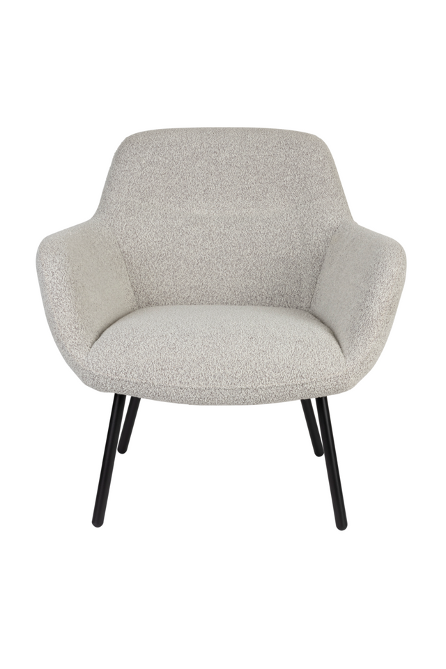 Beige Bouclé Lounge Chair | DF Dude | OROA.com