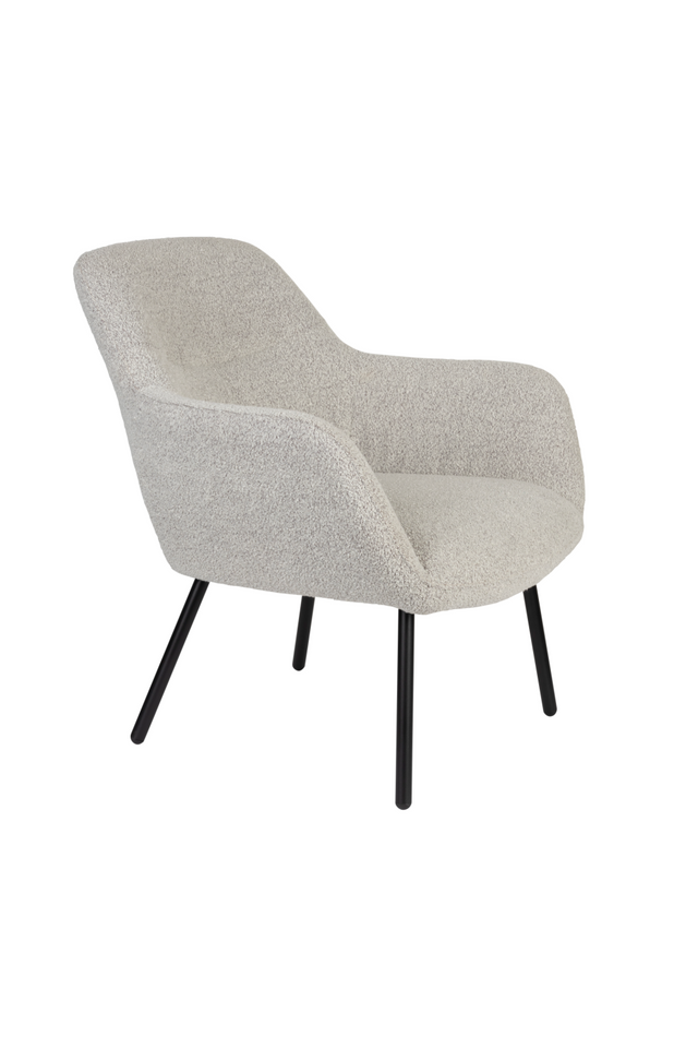 Beige Bouclé Lounge Chair | DF Dude | OROA.com