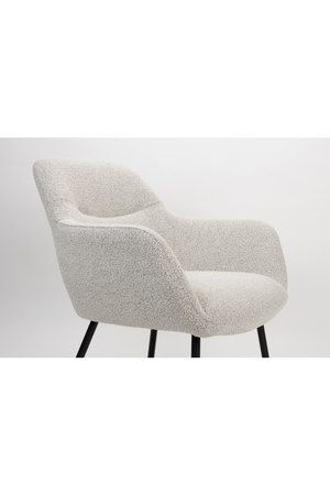 Beige Bouclé Lounge Chair | DF Dude | OROA.com