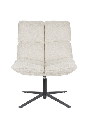Channeled White Lounge Chair | DF Bros | OROA.com