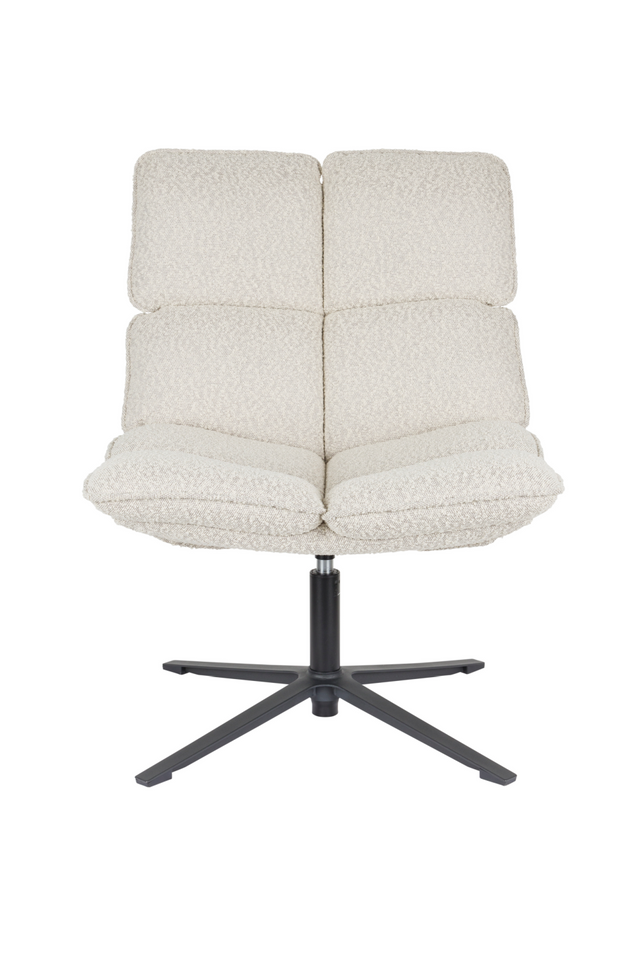 Channeled White Lounge Chair | DF Bros | OROA.com