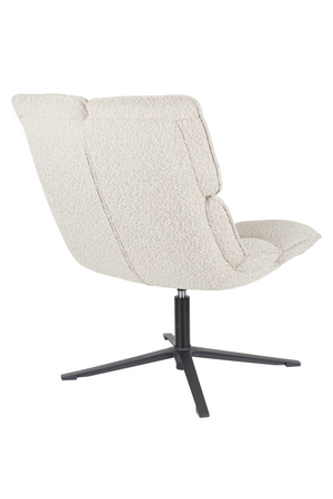 Channeled White Lounge Chair | DF Bros | OROA.com
