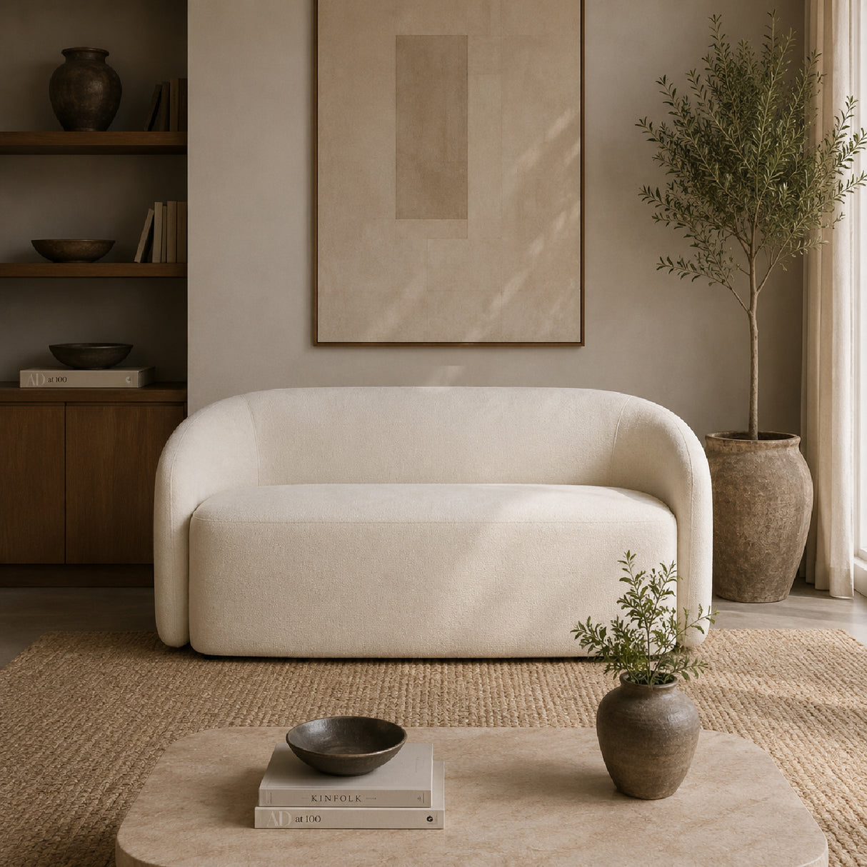   White Minimalist Sofa | Oroa.com