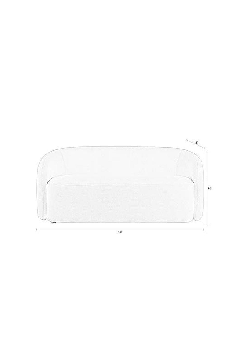 White Minimalist Sofa | DF Len | OROA.com