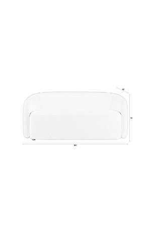 White Minimalist Sofa | DF Len | OROA.com