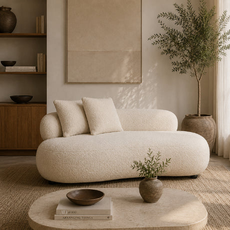   White Curved Sofa | Oroa.com