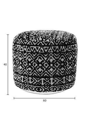Printed Fabric Boho Pouf | DF Liv | Oroa.com
