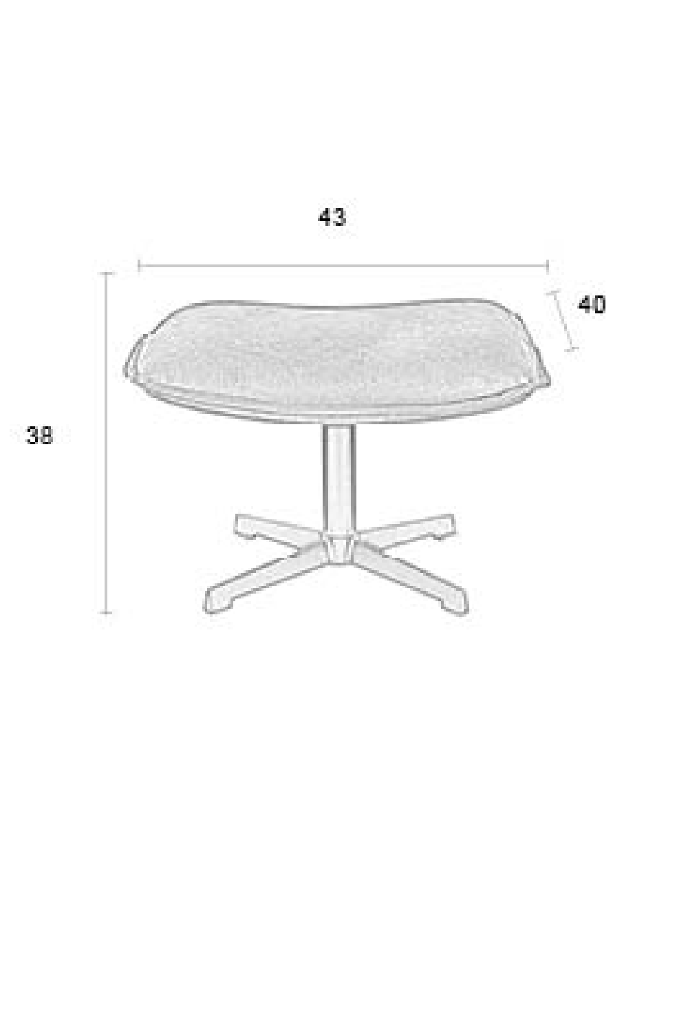 Leather Modern Stool | DF John | OROA.com