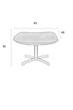 Leather Modern Stool | DF John | OROA.com